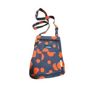 Kavu Limited Edition Canvas Crossbody Bag Orange‎ Polka Dots